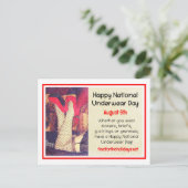 Happy National Underwear Day op 6 augustus Briefkaart (Staand voorkant)