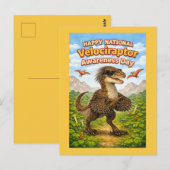 Happy National Velociraptor Awareness Day – Funny  Briefkaart (Voorkant / Achterkant)