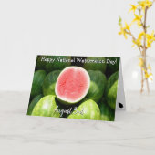 Happy National Watermelon Day Kaart (Gele Bloem)