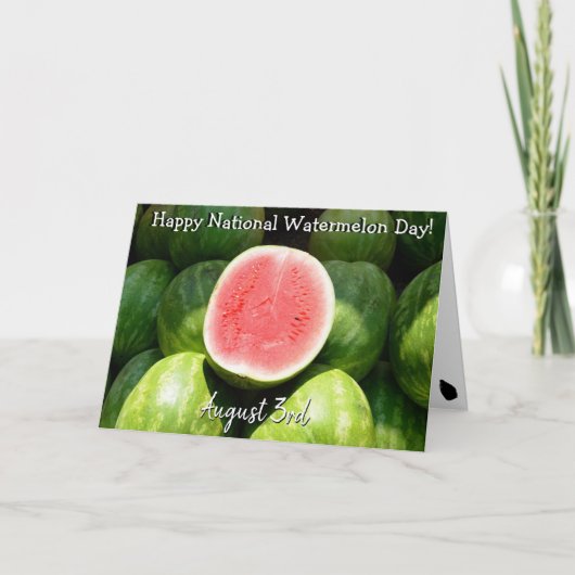 Happy National Watermelon Day Kaart (Voorkant)