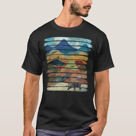 Happy Natuur Brush Strokes T-shirt (Voorkant)