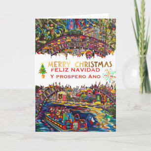 Happy Navidad San Antonio Wenskaart van Kerstmis Feestdagen Kaart