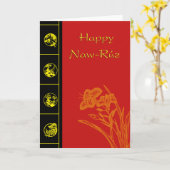 Happy Naw-Ruz Kaart (Gele Bloem)