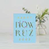 Happy Nawruz 2023 Folie Briefkaart (Staand Voorkant)