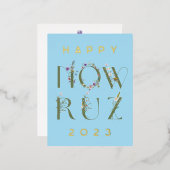 Happy Nawruz 2023 Folie Briefkaart (Voorkant / Achterkant)