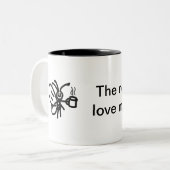 Happy neighbors tweekleurige koffiemok (Voorkant links)