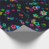 Happy Neon Star Cadeaupapier (Hoek)