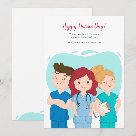 Happy Neses Day Card Kaart (Voorkant / Achterkant)