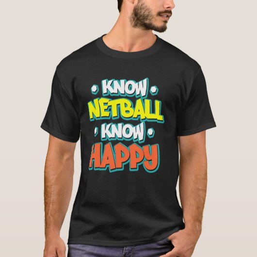 Happy Netball Spelers T-shirt (Voorkant)