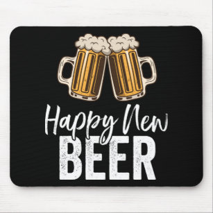 Happy New Beer Drink feestdag 2020 Gift Muismat