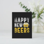 Happy New Beers Party Briefkaart (Staand voorkant)