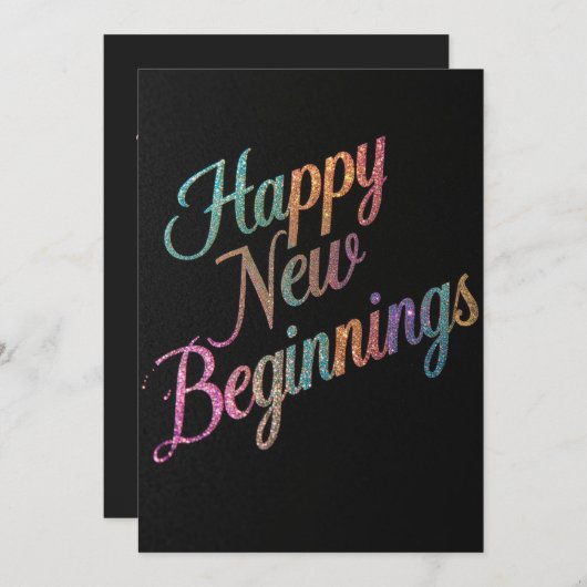 Happy new beginnings 2026 card (Voorkant / Achterkant)
