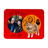Happy New Dog Year 2018 lijst Photo Magnet Magneet (Horizontaal)