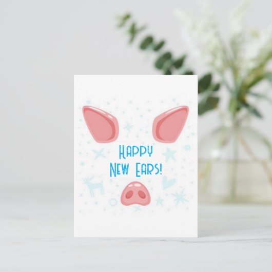 Happy New Ears Briefkaart (Staand voorkant)