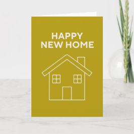 Happy New Home Card - Mustard background  Kaart