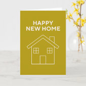 Happy New Home Card - Mustard background  Kaart (Gele Bloem)