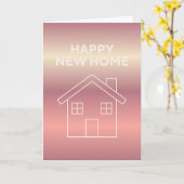 Happy New Home Card - Pink Gradient  Kaart (Gele Bloem)