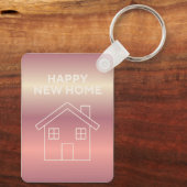 Happy New Home Card - Pink Gradient  Sleutelhanger (Achterkant)