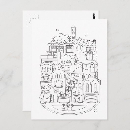 Happy New Home Color in Briefkaart (Voorkant / Achterkant)