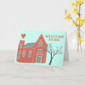 Happy New Home geïllustreerd CUSTOM Kaart (Gele Bloem)