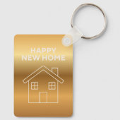 Happy New Home - Gold Gradient background  Sleutelhanger (Achterkant)
