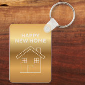 Happy New Home - Gold Gradient background  Sleutelhanger (Achterkant)