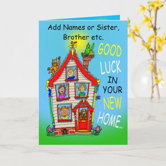 Happy New Home Kaart (Gele Bloem)