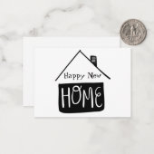 Happy New Home Kaart Notitiekaartje (Voorkant / Achterkant in situ)
