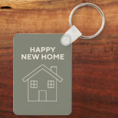 Happy New Home Key Ring - Warm eucalyptus Sleutelhanger (Achterkant)