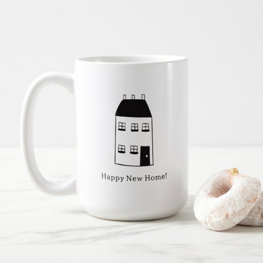 Happy New Home Moving New House Quote Koffiemok (Met donut)