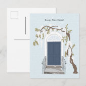 Happy New Home Quote House Illustration Card Briefkaart (Voorkant / Achterkant)