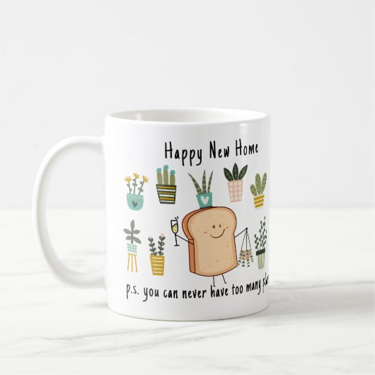 Happy New Home Schattige Plant Lover Gift Koffiemok (Links)