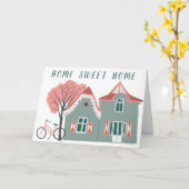 Happy New Home Sweet geïllustreerd door CUSTOM Kaart (Gele Bloem)