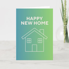 Happy New Home with Green Gradient Background Kaart