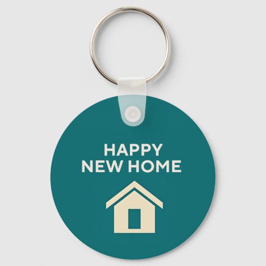 Happy New Home x Teal  Sleutelhanger (Voorkant)