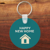 Happy New Home x Teal  Sleutelhanger (Voorkant)