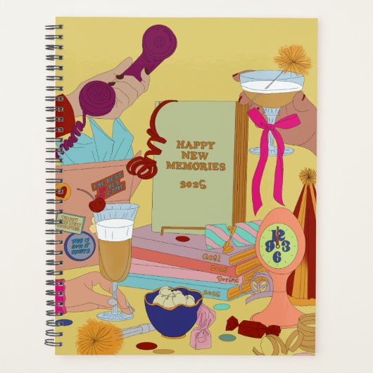HAPPY NEW MEMORIES SCHEDULE 2025  PLANNER (Voorkant)