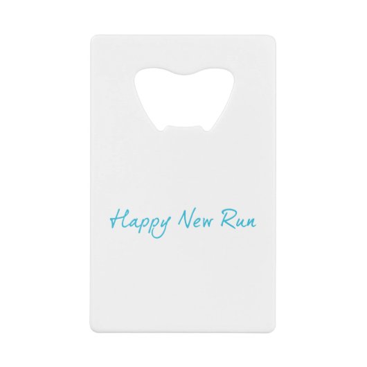 Happy New Run Creditkaart Flessenopener (Voorkant)