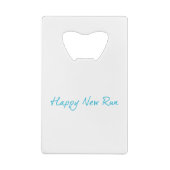 Happy New Run Creditkaart Flessenopener (Achterkant)