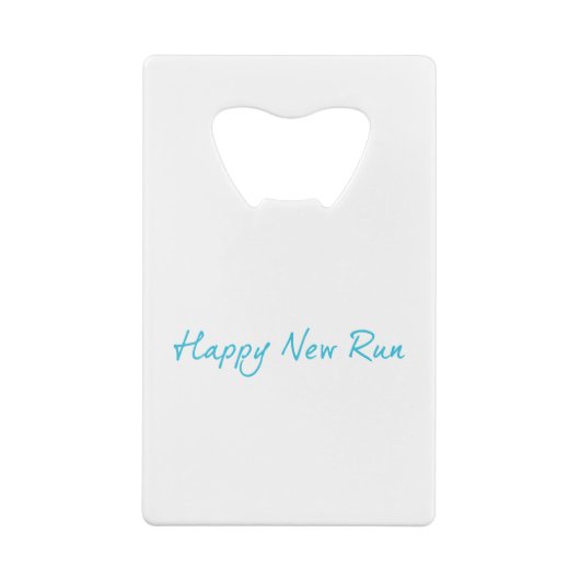 Happy New Run Creditkaart Flessenopener (Achterkant)