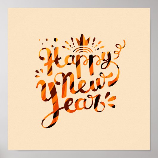 Happy New Tiger Year Poster (Voorkant)