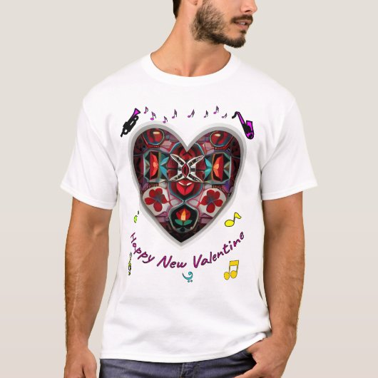 Happy New valentijn T-shirt (Voorkant)
