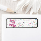 Happy New Yaren Red-tekst Etiket (Insitu)