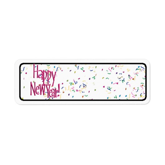 Happy New Yaren Red-tekst Etiket (Voorkant)
