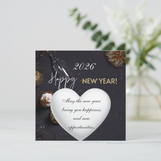 Happy New Year2026 Kaart (Staand voorkant)