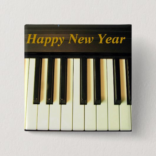 Happy New Year 2009_ Button_by Elenne Vierkante Button 5,1 Cm (Voorkant)