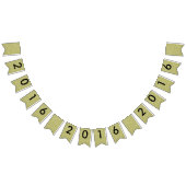 Happy New Year 2016 Black Gold Glitter Party Vlaggetjes (Alle)