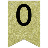 Happy New Year 2016 Black Gold Glitter Party Vlaggetjes (Derde vlag)