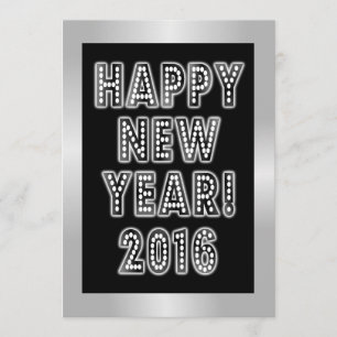 Happy New Year 2016 Party-uitnodigingen Kaart