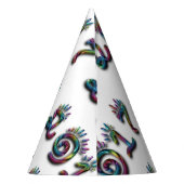 Happy New Year 2017 Rainbow Numbers Typografie Feesthoedjes (Achterkant)